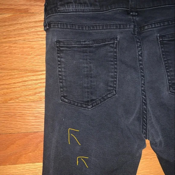 Rag & Bone Skinny Ankle Black Raw Hem Size 26 - Picture 2 of 15